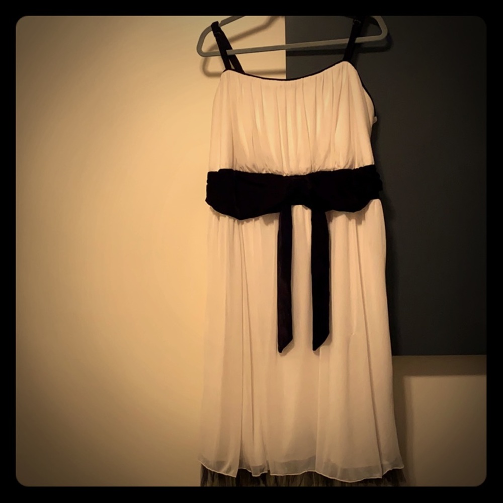 Beautiful Ivory & Black Dress Sz 20
